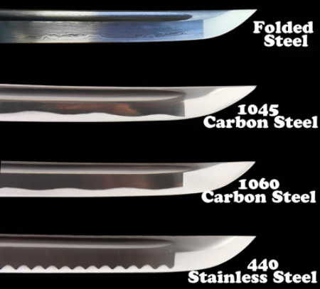 Comparison of stainless steel and high carbon steel