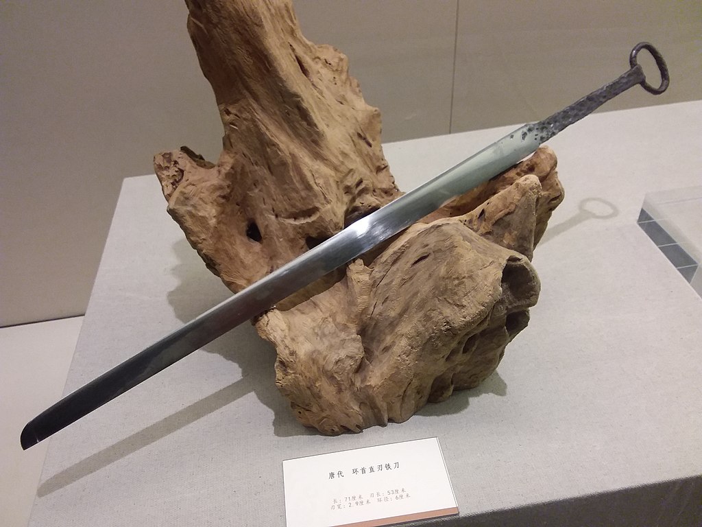 Tang Dynasty style ring-pommel Dao sword with a straight single-edged blade Tang Dynasty style ring-pommel Dao sword with a straight single-edged blade