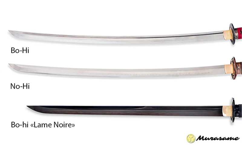 Comparison between Bo-Hi katana and No-Hi katana Japanese sword blades