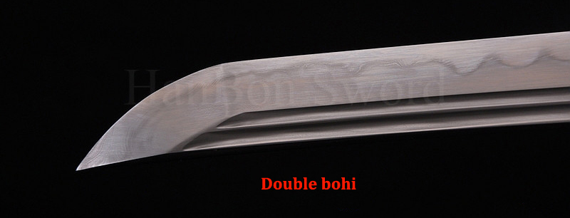 Double Bo-Hi Futasuji-Hi groove style on Japanese katana