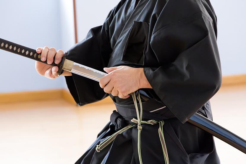 Traditional katana and wakizashi daisho sword set representing Japanese samurai culture Traditional katana and wakizashi daisho sword set representing Japanese samurai culture