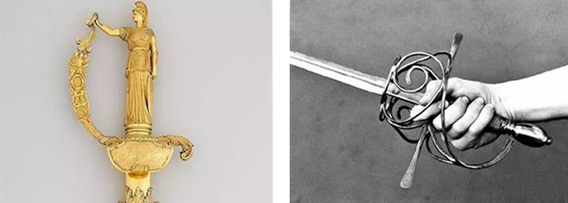 Medieval European sword with detailed cross guard design Medieval European sword with detailed cross guard design