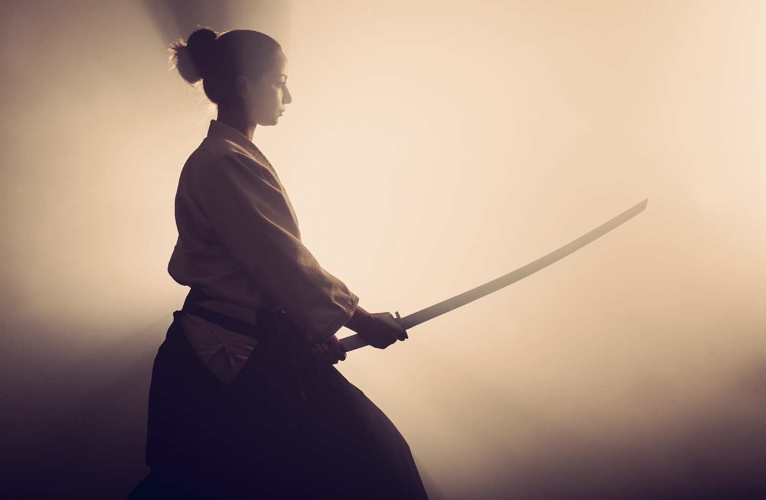 Historical Japanese Samurai sword displayed in museum Historical Japanese Samurai sword displayed in museum