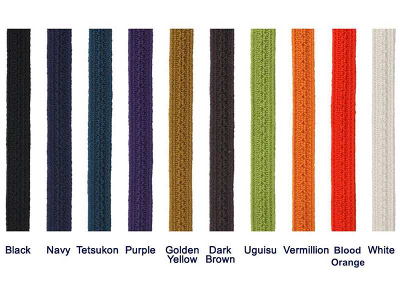 Different colors of sageo cords for katana swords Different colors of sageo cords for katana swords