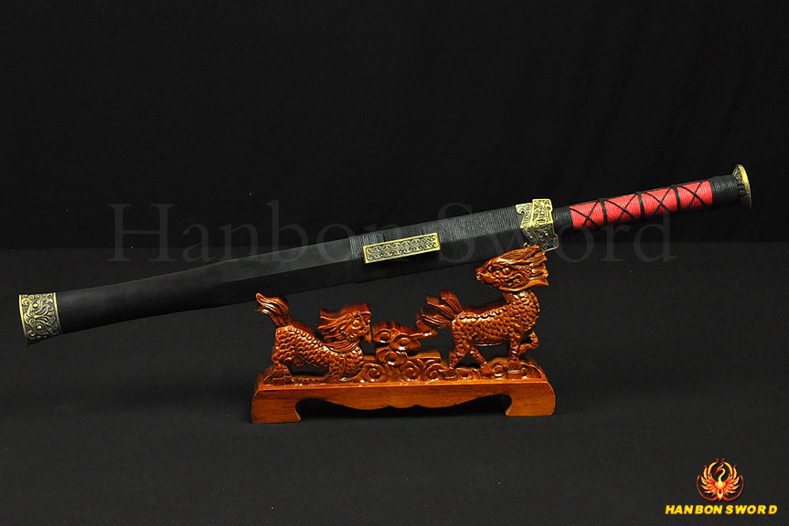 Ancient Chinese Han Jian sword with straight double edged blade Ancient Chinese Han Jian sword with straight double edged blade
