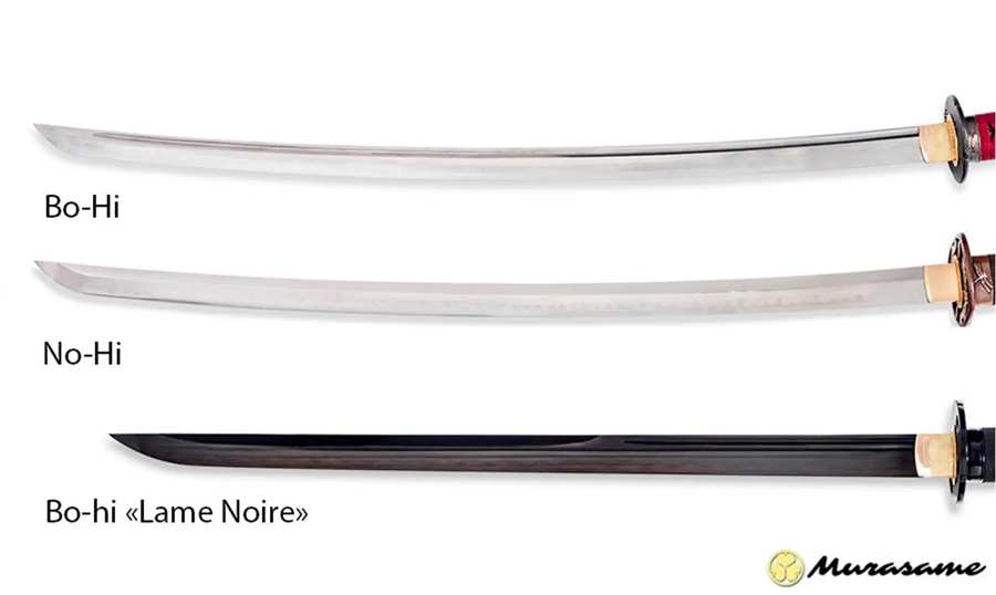Comparison between Katana blade with bohi groove and without bohi