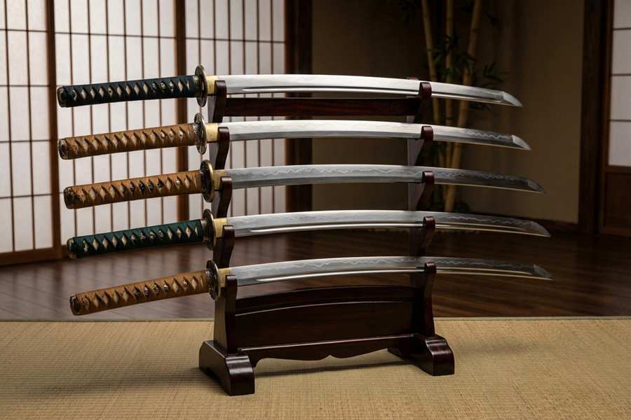 Best beginner Katana blades including 1060 1095 and T10 steel swords