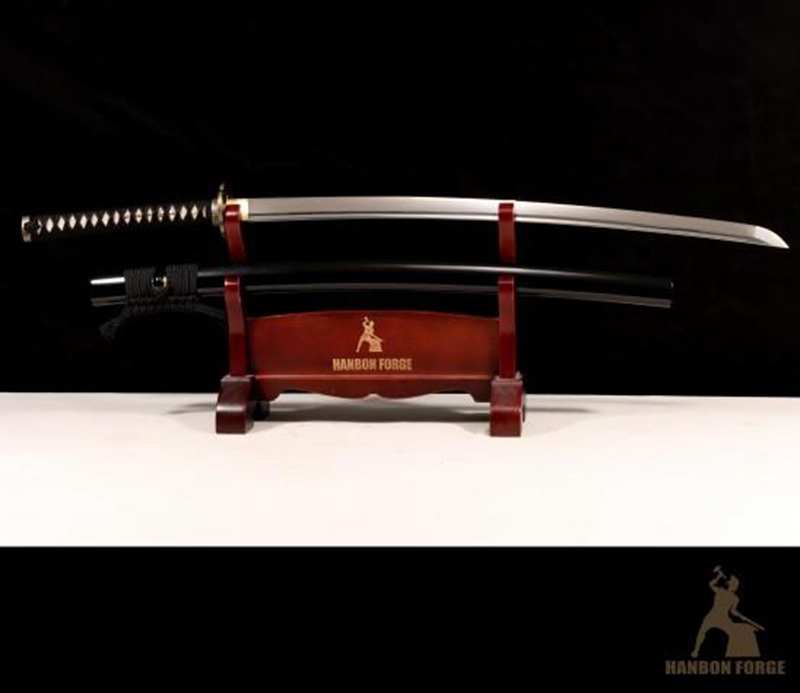 Handmade Japanese Katana sword with traditional fittings and polished blade