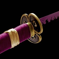 Anime Cosplay One Piece Roronoa Zoro Sword Purple Black Blade