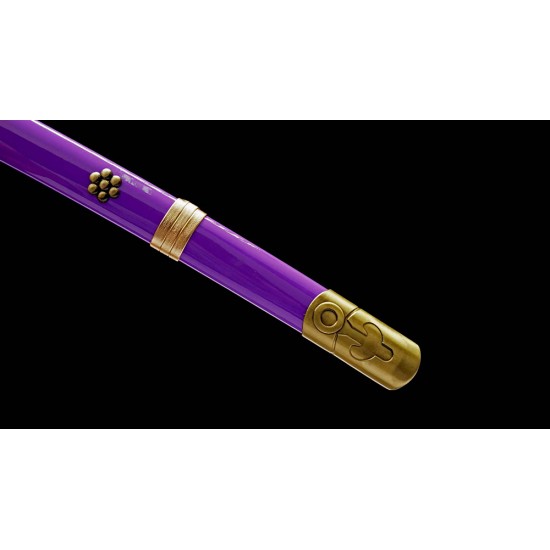 Anime Cosplay One Piece Roronoa Zoro Sword Purple Black Blade Anime Cosplay One Piece Roronoa Zoro Sword Purple Black Blade