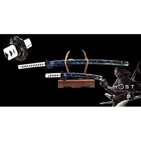 Ghost of Tsushima Sword Kits Cosplay Sword Japanese Samurai Game Katana Tanto Ghost of Tsushima Sword Kits Cosplay Sword Japanese Samurai Game Katana Tanto