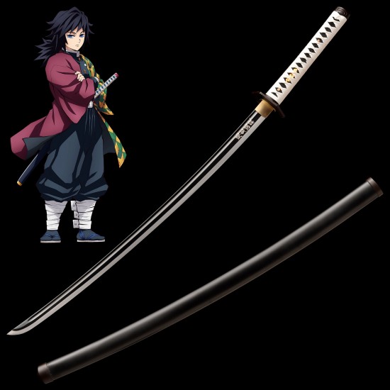 Tomioka Yoshiyuki Demon Slayer Nichirin Sword – Handmade T10 Steel Cosplay Katana