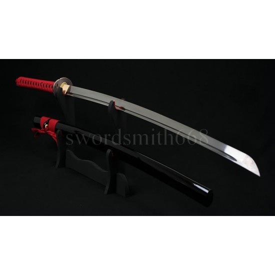 Dragonfly Koshirae Damascus Steel Oil Quenched Full Tang Blade Japanese KATANA Samurai Sword