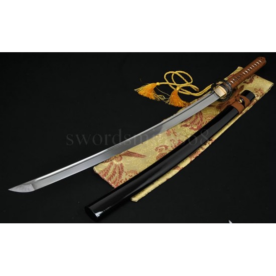 Musashi Design Tsuba Damascus Steel Oil Quenched Full Tang Blade Japanese Samurai Sword Musashi Design Tsuba Damascus Steel Oil Quenched Full Tang Blade Japanese Samurai Sword