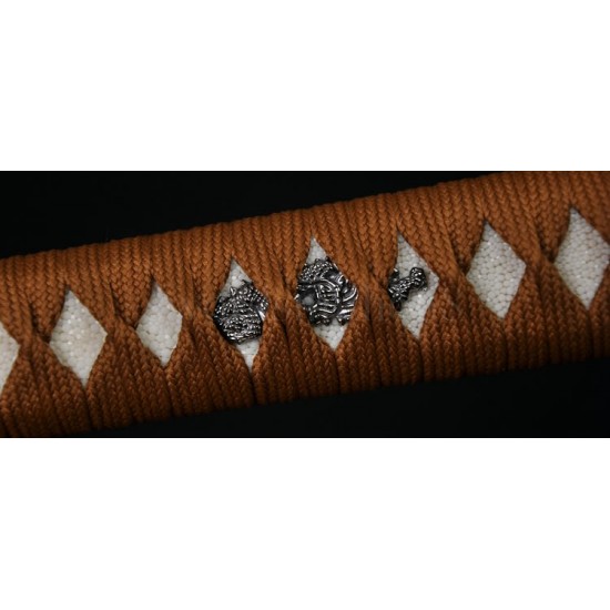Musashi Design Tsuba Damascus Steel Oil Quenched Full Tang Blade Japanese Samurai Sword Musashi Design Tsuba Damascus Steel Oil Quenched Full Tang Blade Japanese Samurai Sword