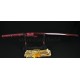 Hand Forged Black&Red Damascus Oil Quenched Full Tang Blade Iron Koshirae Japanese KATANA Samurai Sword