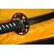 Hand Forged Black&Red Oil Quenched Damascus Full Tang Blade Iron Koshirae Japanese KATANA Sword