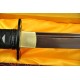 Hand Forged Black&Red Oil Quenched Damascus Full Tang Blade Iron Koshirae Japanese KATANA Sword