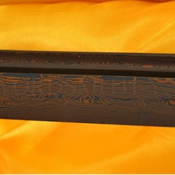 Hand Forged Black&Red Oil Quenched Damascus Full Tang Blade Iron Koshirae Japanese KATANA Sword