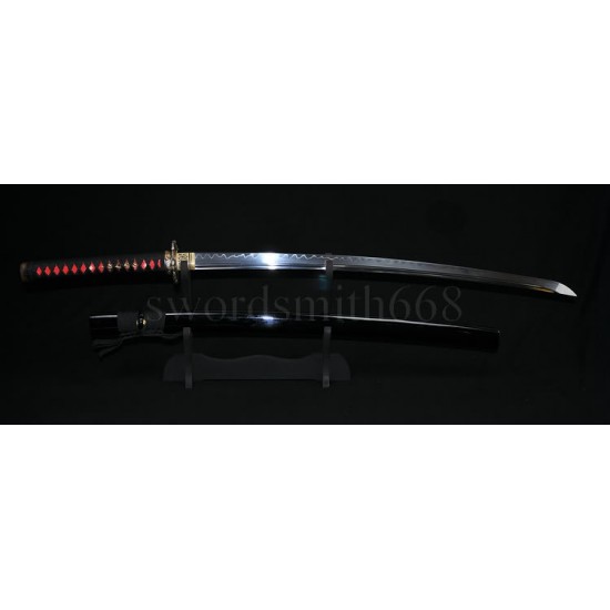 Japanese Samurai Dragon Sword KATANA Unokubi-Zukuri Full Tang Clay tempered Blade