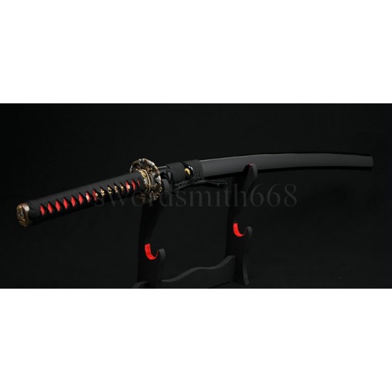 Japanese Samurai Dragon Sword KATANA Unokubi-Zukuri Full Tang Clay tempered Blade