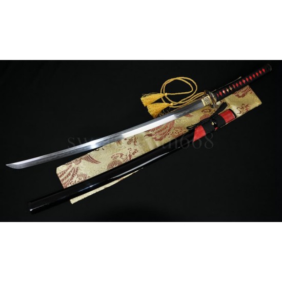 Japanese Samurai Sword KATANA Fully Hand Forged Damascus Steel Clay Tempered Full Tang Blade