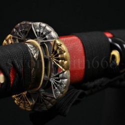 Japanese Samurai Sword KATANA Fully Hand Forged Damascus Steel Clay Tempered Full Tang Blade