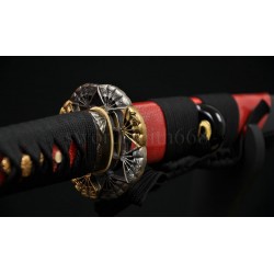 Japanese Samurai Sword KATANA Fully Hand Forged Damascus Steel Clay Tempered Full Tang Blade