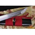 Fully Hand Forged Damascus Steel Clay Tempered Blade Wave Koshirae Japanese Samurai Sword