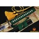 Green Tsuka-ito Japanese Samurai Sword KATANA Unokubi-Zukuri Full Tang Clay tempered Blade