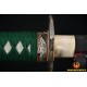 Green Tsuka-ito Japanese Samurai Sword KATANA Unokubi-Zukuri Full Tang Clay tempered Blade