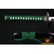 Green Tsuka-ito Japanese Samurai Sword KATANA Unokubi-Zukuri Full Tang Clay tempered Blade