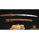 Fully Hand Forged Damascus Steel Clay Tempered Blade Dragon Koshirae Japanese Samurai Sword Wakizashi