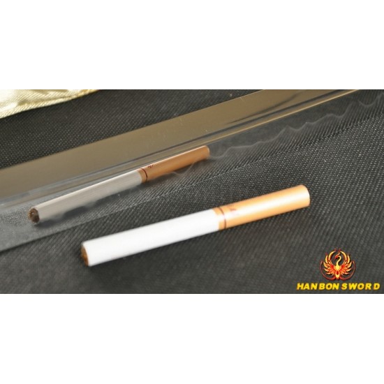 Japanese Samurai Sword Unokubi-Zukuri Full Tang Clay tempered Blade