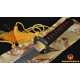 1095 high carbon steel Japanese Samurai Sword Wakizashi Unokubi-Zukuri Full Tang Clay tempered Blade