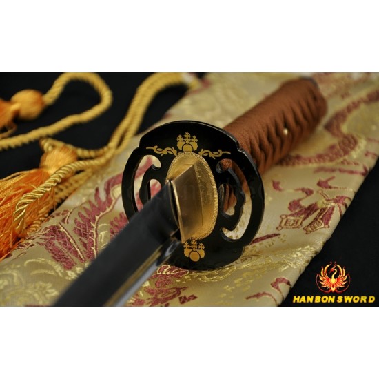 Japanese Samurai Sword Wakizashi Unokubi-Zukuri Full Tang Clay tempered Blade