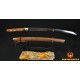 Japanese Samurai Sword Wakizashi Unokubi-Zukuri Full Tang Clay tempered Blade