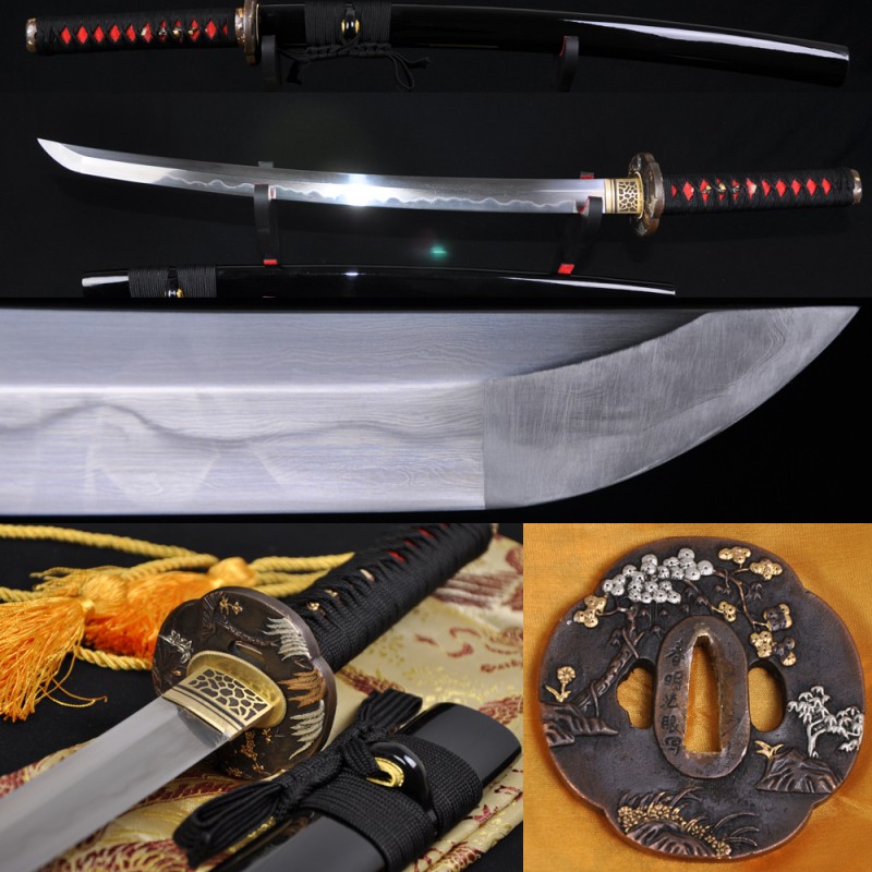 Details about   Japanese Wakizashi Samurai Short Sword Katana Tanto Damascus Steel Sharp Blade 