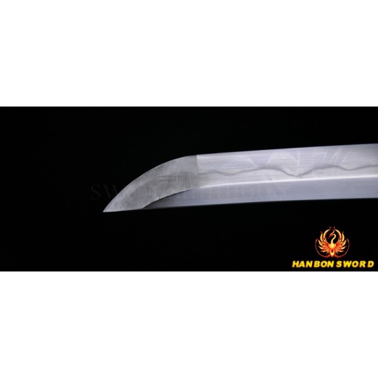 31" Japanese Samurai Sword Wakizashi Fully Hand Forged Damascus Steel Clay Tempered Full Tang Blade