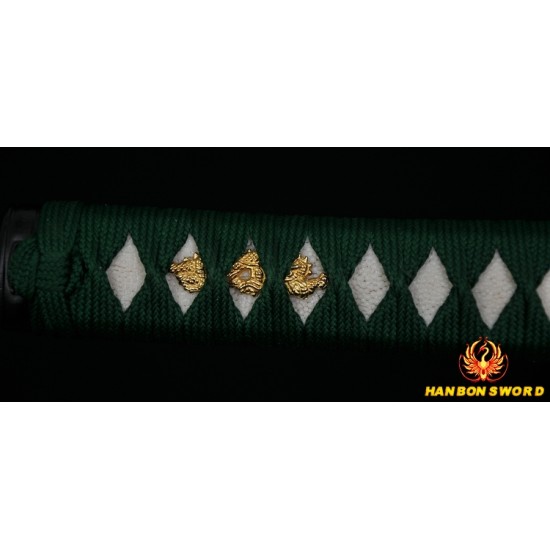 Japanese Samurai Sword WAKIZASHI Unokubi-Zukuri Full Tang Clay tempered Blade