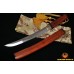 Hand Made Japanese Samurai Shirasaya Sword TANTO Clay Tempered Blade Red Wood SAYA&HANDLE