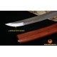 Hand Made Japanese Samurai Shirasaya Sword TANTO Clay Tempered Blade Red Wood SAYA&HANDLE