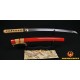 Lion Koshiare Damascus Steel Oil Quenched Full Tang Blade Japanese Samurai Sword WAKIZASHI