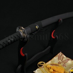 Fully Hand Forged Damascus Steel Oil Quenched Full Tang Blade Japanese Samurai Sword Wakizashi