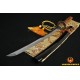 Fully Hand Forged Damascus Steel Clay Tempered Blade Japanese Samurai Sword Wakizashi