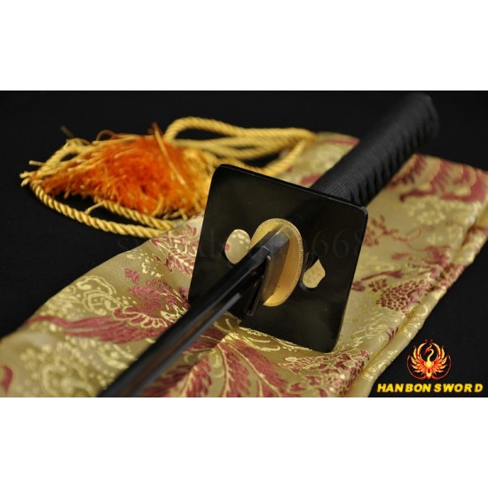 JAPANESE NINJA SWORD BLACK Blade Oil Quenched FULL TANG BLADE  