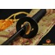 Full Hand Made Japanese SAMURAI SWORD KATANA BLACK STEEL Oil Quenched FULL TANG BLADE IRON KOSHIRAE