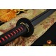 Full Hand Made Japanese SAMURAI SWORD KATANA BLACK STEEL Oil Quenched FULL TANG BLADE IRON KOSHIRAE