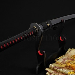 JAPANESE BLACK KATANA SWORD Oil Quenched FULL TANG BLADE