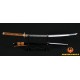 Full Hand Made Japanese SAMURAI SWORD KATANA Clay Tempered FULL TANG BLADE wave KOSHIRAE